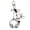 Silver, variant on Pack of 1 Unique Gift Music Earphone Charm Keychain for Birthday Christmas Present Friend Family Individualized