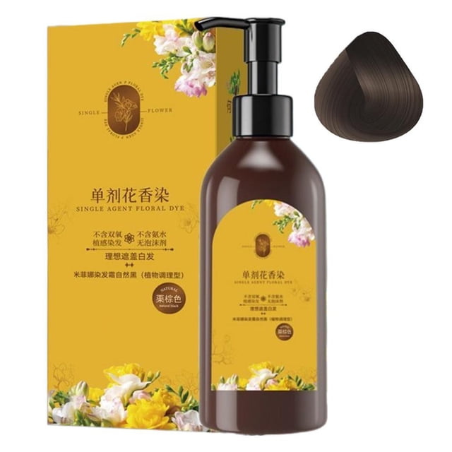 Plant Single Dose Floral Fragrance Dye, Plant-Based Hair Color 300ml