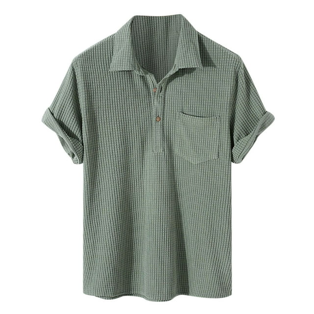 Mens Short Sleeve Shirts Casual Mens Summer Fashion Short Sleeve Casual Solid Color Button-Up Shirts Mens Casual Shirts Short Sleeve Mens Shirts Casual Summer Mens Summer Shirts Casual