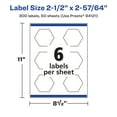 thumbnail image 6 of Avery Matte Clear Hexagon Labels, 2-1/2" x 2-57/64", 300 Total, 6 of 10