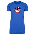thumbnail image 2 of Paw Print with American Flag, Women's Patriotic Shrits, Graphic Tees - Royal MH200WPATRIOT S5 S, 2 of 3