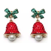 BAUT Bow New Year Christmas Gifts Simple 925 Silver Pin Girls Dangle Ear Studs Fashion Accessories Jewelry Drop Earrings RED