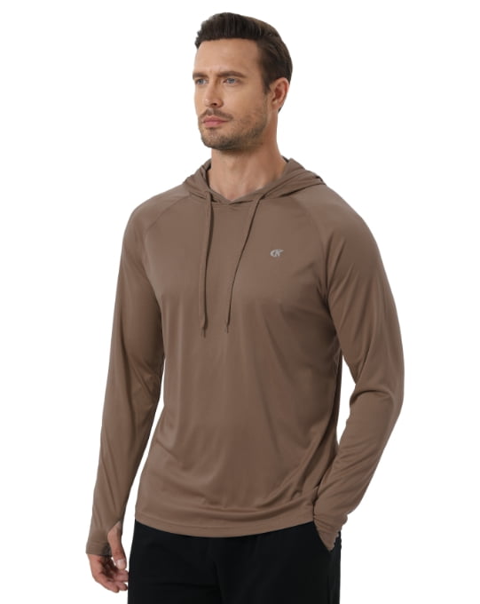 YuKaiChen Men's UPF 50+ Long UV Sun Protection Sleeve Hooded Shirts Sun