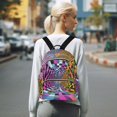 thumbnail image 7 of FORMRS Mini Backpack Purse for Women Quilted Travel Daypack Casual Shoulder Bag, Green Wavy Plaid, 7 of 7