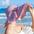 thumbnail image 5 of 56-57cm has circumference seaside sunscreen straw hat foldable beach hat female sun hat, 5 of 6