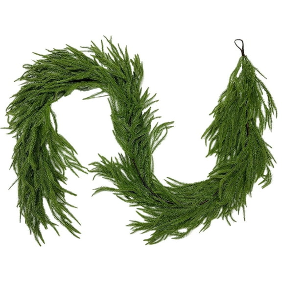 Norfolk Pine Garland,Christmas Garland,Guirnaldas Navideñas,Real Touch Winter Xmas Garland,Christmas Decorations Indoor Outdoor,Artificial Holiday Decor Faux Greenery For Mantle,Fireplace,Table