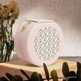 thumbnail image 6 of Yiaed Retro Bunny Print Travel Jewelry Case Bridesmaid Gift Boxes Jewelry Travel Organizer Small Round Jewelry Box Mini Storage-Pink, 6 of 7
