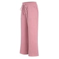 thumbnail image 5 of Lullu Girls Pants Kids Summer Casual Beach Loose Long Trousers with Pockets, Pink, Sizes 5-14, 5 of 8