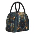 thumbnail image 2 of Vsdgher Insulated Lunch Bag Simple Bento Cooler Bag Lunch Tote Bag , Suitable for picnics, school, work (Forest Meditating Tiger Print ), 2 of 5