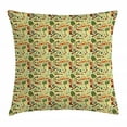thumbnail image 1 of Deer Hunting Throw Pillow Cushion Cover, Camping Outdoor Archery Illustration, Decorative Square Accent Pillow Case, 16" X 16", Pale Rust Vermilion Pale Olive Green and Pale Green, by Ambesonne, 1 of 2