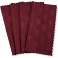 thumbnail image 4 of 4Pcs Jacquard Cloth Napkin Elegance Polyester Dinner Napkins for Kitchen Parties Holiday Dinner Tabletop Square 20x 20 in wine red, 4 of 6