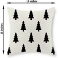 thumbnail image 6 of Christmas Pillow Covers 18x18 Set of 2 Christmas Decor Linen Pillowcase Geometric Black and White Christmas Tree Throw Pillows Winter Farmhouse Holiday Decorations Cushion Covers for Couch Home, 6 of 6