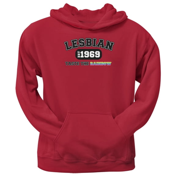 Lesbian Taste the Rainbow 1969 Red Adult Hoodie - X-Large