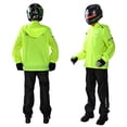 thumbnail image 4 of Motorcycle Rain Suit,Waterproof Hi Vision Reflective Bicycle Rain Coat with Adjustable Hood (Fluo, X-Large), 4 of 8