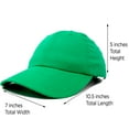 thumbnail image 6 of DALIX Unisex Unstructured Cotton Cap Adjustable Plain Hat in Kelly Green, 6 of 8