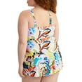thumbnail image 2 of Women's Anne Cole PD6106 Plus Size Kashmir Paisley Surplice 1 Pc Swim Dress (Multi 18W), 2 of 4