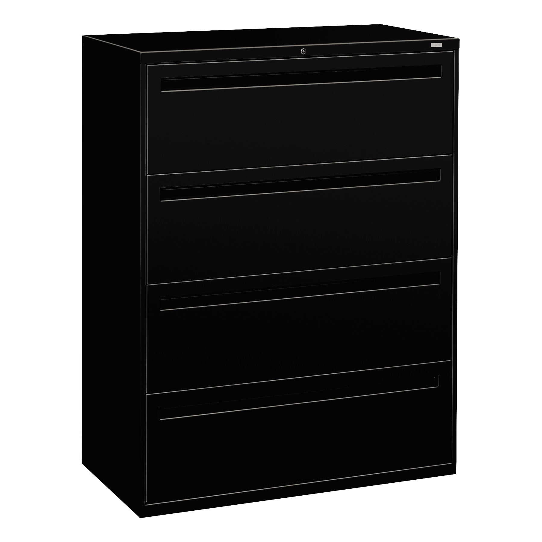4 Drawers Lateral Lockable Filing Black