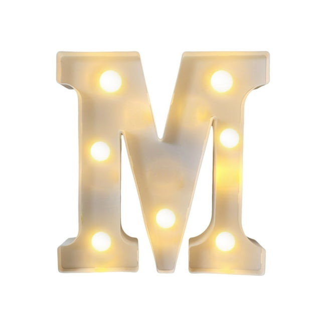HaoXun LED Letter Lights Alphabet Lamp - ABS Plastic Marquee Letters with Built-in LED Lighting for Birthday Party Wedding Home Decorations