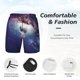 thumbnail image 3 of Balery Planets Stars And Galaxies Bañador para hombre, shorts de playa de secado rápido con entrepierna y forro de compresión-Medium, 3 of 6