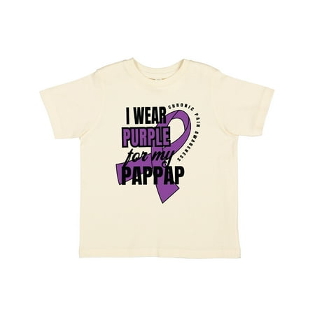 

Inktastic Chronic Pain I Wear Purple For My Pappap Gift Toddler Boy or Toddler Girl T-Shirt