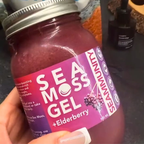 Elderberry Sea Moss Gel – Wildcrafted & Organic – Immune