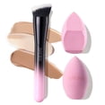 thumbnail image 1 of Set de brochas de maquillaje BAIGISH Flat Top Kabuki con 2 esponjas, 1 of 9