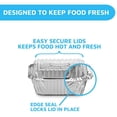 thumbnail image 3 of 4set Disposable Takeaway Pan with Transparent Lid, Rectangular Aluminum Foil Tray, Tightly Sealed, 410ml Capacity, 3 of 6
