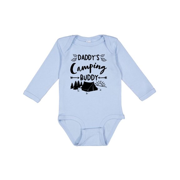 Inktastic Daddys Camping Buddy Boys or Girls Long Sleeve Baby Bodysuit
