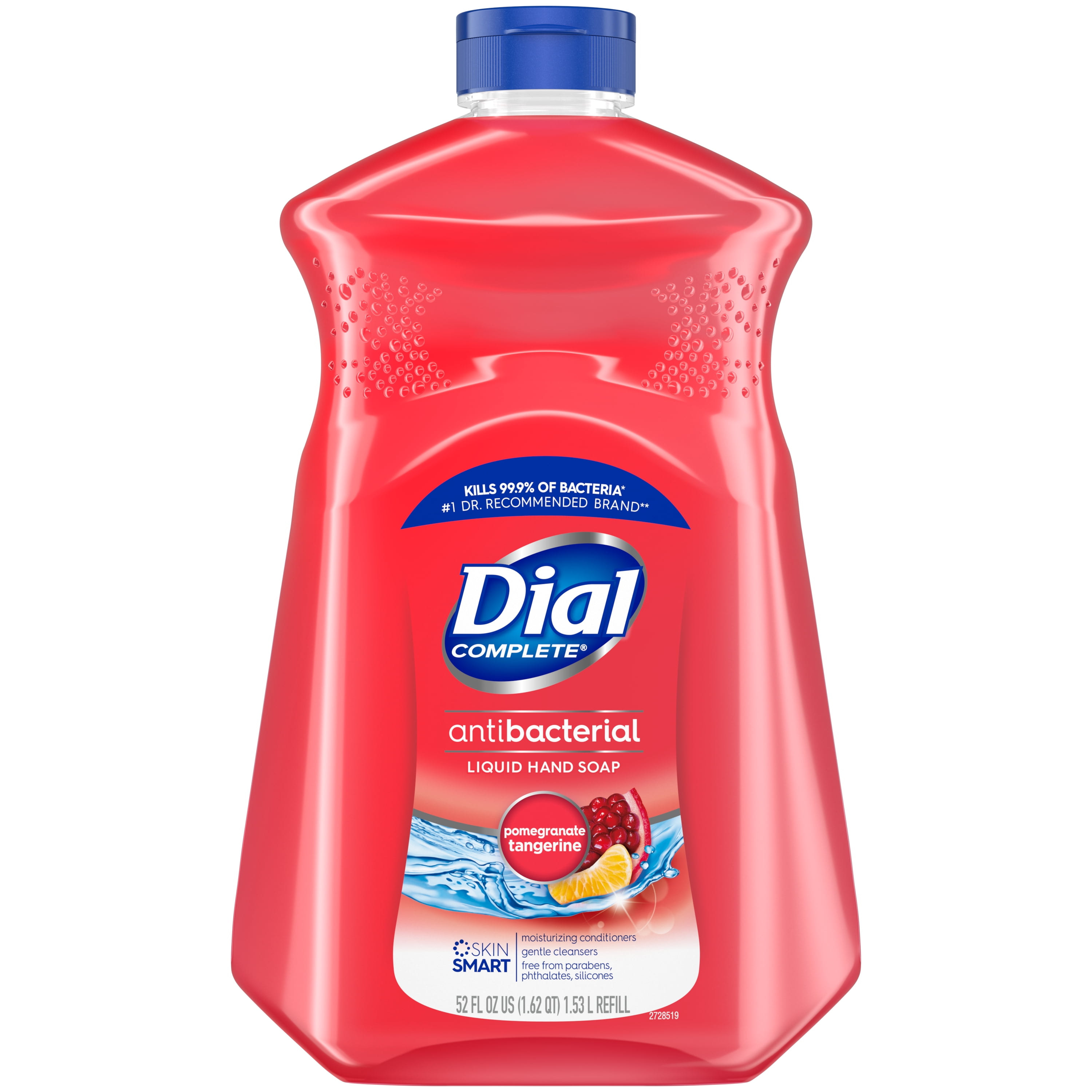 Dial Complete Antibacterial Liquid Hand Soap Refill, Pomegranate & Tangerine, 52 fl oz