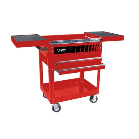 Sunex 8035R Compact Slide Top Utility Cart, Red