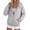 sweatshirt for women -Z2 Grey, variant on Daznico Women's Zip Hoodie Hooded Sweatshirt Jacket with Side Pockets Soft Cozy Relaxed Outerwear for Wear,XL
