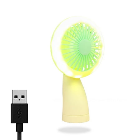 

Portable Fan Handheld USB Fan Desktop Fan with Nightlight for Office Outdoor Travel Camping