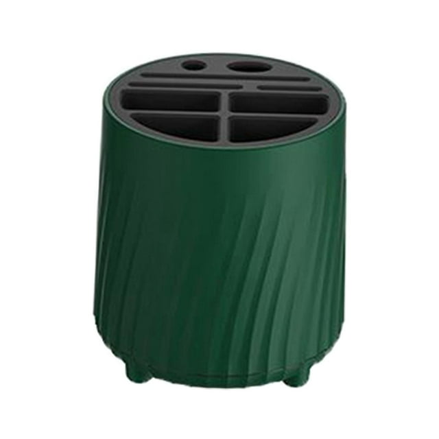 DOLITY Utensil Holder Cutlery Rack Storage with Removable Drain Tray Countertop Utensil green