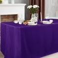 thumbnail image 2 of LAICAIW 2 Pack Table Clothes for 6 Foot Rectangle Tables-Water Resistant Washable Fabric Polyester Rectangle Table Cover Protector for Wedding, Banquet and Trade Shows, 72L x 30W x 30H Inches, Viole, 2 of 7