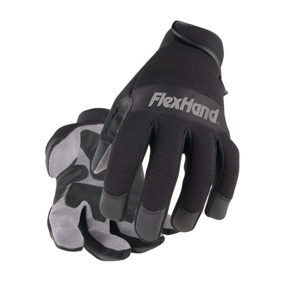 Black Stallion 19FX-BLK FlexHand Reinforced Mechanic's Gloves, 2X-Large