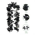 thumbnail image 1 of Chendee Halloween Garland Black Artificial Flowers Fake Roses Hanging Vines 5.7Ft,E, 1 of 7