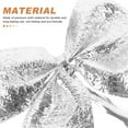 thumbnail image 4 of MRLESS 24pcs Silver Christmas Bowknots Tree Ornaments Glitter Wreaths Bows Sequin Ties, 4 of 8