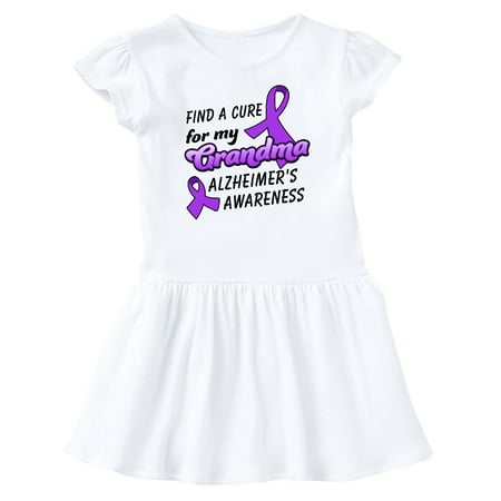 

Inktastic Alzheimer s Awareness Find a Cure for my Grandma Gift Baby Girl Dress