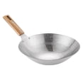 thumbnail image 1 of FELTECHELECTR Sartén wok tradicional de acero inoxidable, sartén de cocina, olla para cocinar a gas, 1 of 4