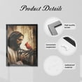 thumbnail image 6 of WFSposter Jesus Canvas Wall Art Jesus with Red Bird Bright Red Picture Print Christian God Poster Cardinal and Jesus Picture for Church Prayer Room, 6 of 7