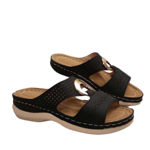 gakvbuo Summer Wedges Sandals for Women Wedge Shoes Sandal Dressy Summer Flip Flops Walking Wedges Summer Plus Size Wedge One Line Outside To Wear Beach Sandals