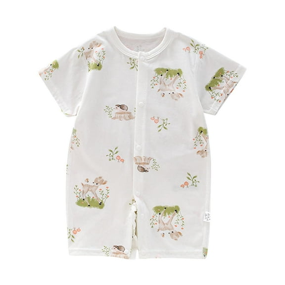 Summer Baby Girls Clothing Agkizg Baby Girls Bodysuits, Baby Girls Short Sleeve Rompers, Children's Comfortable Jumpsuit Baby Short Sleeved Breathable Bag Fart Clothes
