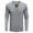 Gray, variant on LYXSSBYX Men's Performance Long Sleeve Shirt Moisture Wicking Crew T-Shirt Beefy Muscle Basic Solid Pure Color Blouse Tee Top