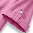 thumbnail image 6 of Women's Summer Linen Set Casual Collar Button Up Shirt And Wide Leg Shorts Two-Piece Set, 6 of 9