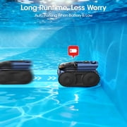 Seauto SAT25 Cordless Robotic Pool Vacuum Cleaner, 180W 4800 GPH, Sonar Navigation, Wall Climbing, IP68 Waterproof, 150 Mins Runtime for Inground & Above Ground Pools Up to 2150 sq.ft