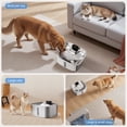 thumbnail image 4 of Vacqueen 10 L Stainless Steel Dog & Cat Water Fountain with Filtration System & Silent Pump, 4 of 16