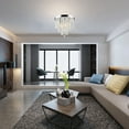 thumbnail image 2 of 11" 5-Light Crystal Chandelier Ceiling Light Fixture with Flush Mount, 2 of 12