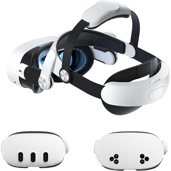 Head Strap VR Headset Accessories for Oculus Meta Quest 3/3S Adjustable Enhanced Comfort VR Accessory with Balanced Support and Secure Fit for Long VR Sessions