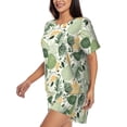 thumbnail image 2 of Naloa Hawaiian Style Women's Short-Sleeved Pajama Set, Loungewear, Summer pajamas, Breathable Cozy - Large, 2 of 9