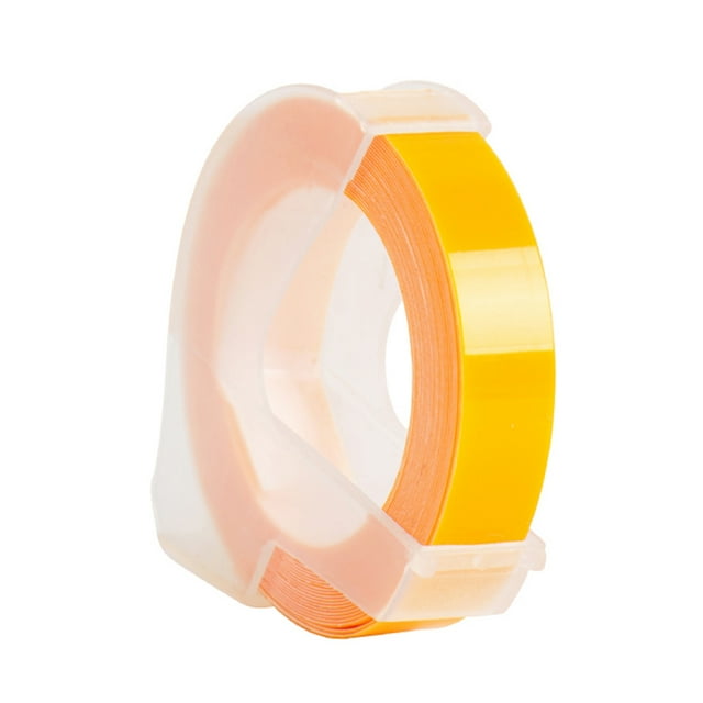3D Embossing Label Tape Refill for DYMO 12965 1610 Label Maker with 3/8 Inch * 9.8 feet, 1 Roll Yellow